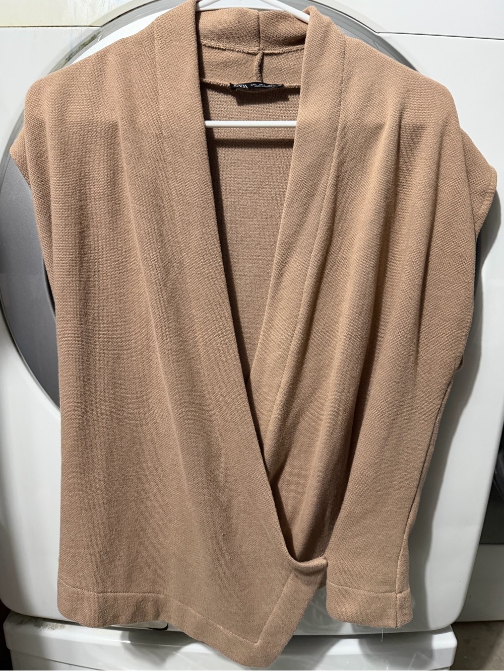 Zara Cream V-Neck Sweater Vest
